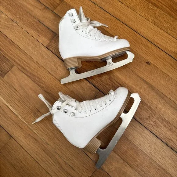 GAM Youth Girls Ice Skates White Size 1 - Picture 9 of 11